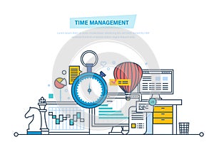 Time management, planning, organization of working time, work process control.