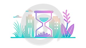 Time management process, for efficient workflow, vector design Generative AI