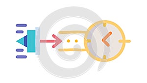 Time Management and Process Flow Visualization, vector design Generative AI