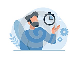 Time management productivity concept