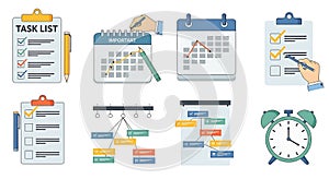 Time Management and Productivity Icons