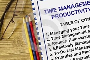 Time management and productivity- with table of contents