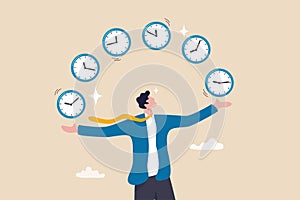 Time management, punctuality or work deadline, schedule plan or reminder, productivity expert or timer countdown, expertise