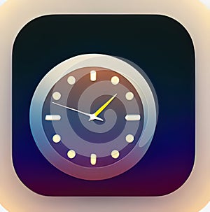 Time Management Software App Style Icon. Generative AI.