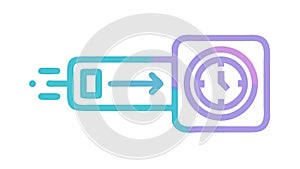 Time Management Stopwatch Icon, Productivity Deadlines Efficiency Vector Design Generative AI