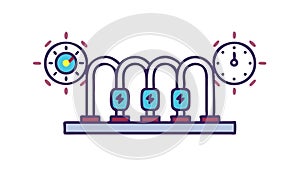 Time Management System Icon: Productivity Efficiency, vector design Generative AI