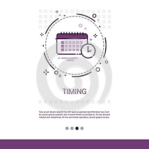 Time Management Timing Events Web Banner With Copy Space