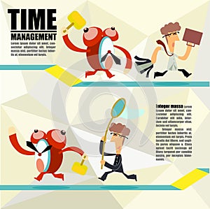 Time management, vector design concept.