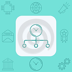 Time management vector icon sign symbol