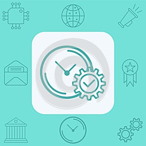 Time management vector icon sign symbol