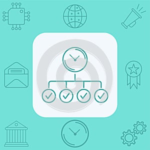 Time management vector icon sign symbol