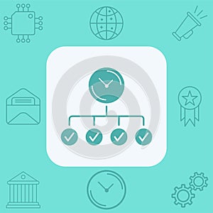 Time management vector icon sign symbol