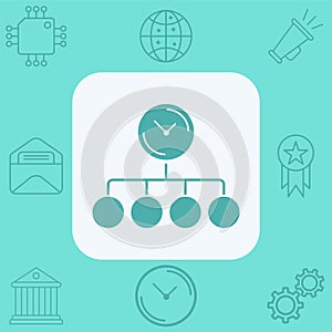 Time management vector icon sign symbol