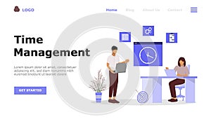 Time Management Vector Illustration Concept, Suitable for web landing page, ui,  mobile app, editorial design, flyer, banner, and