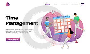 Time Management Vector Illustration Concept, Suitable for web landing page, ui,  mobile app, editorial design, flyer, banner, and