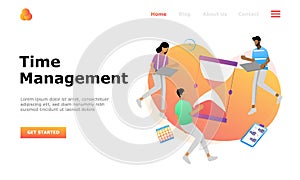 Time Management Vector Illustration Concept, Suitable for web landing page, ui,  mobile app, editorial design, flyer, banner, and