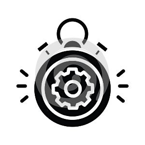 Time Management vector solid Icon Design illustration. Cloud computing Symbol on White background EPS 10 File