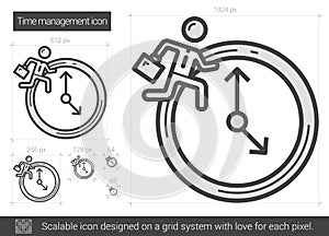 Time managment line icon.