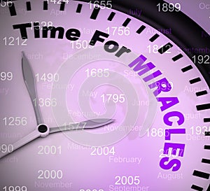 Time for miracles concept icon shows miraculous wonders - 3d illustration photo