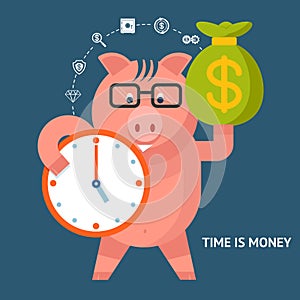 Time Is Money - banking pig