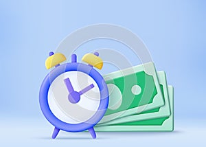 Time is money, business and finance concept