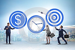 Time is money concept with aims