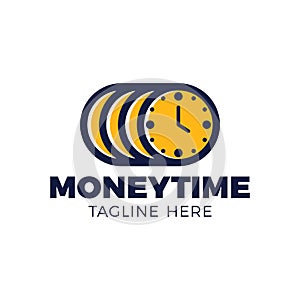 Time is money concept, clock and coin, long term financial investment, superannuation savings, future income, annual revenue,