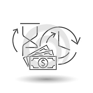 Time is money concept vector icon