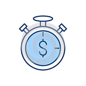 Time is money related vector icon