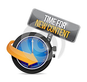 Time for new content watch illustration design