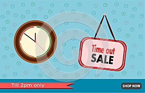 Time out sale vector illustration