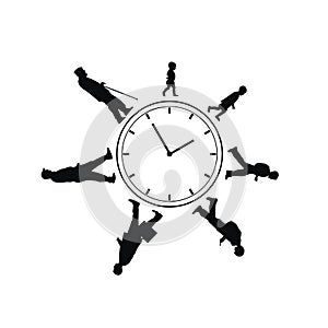 Time passing man from birth till death