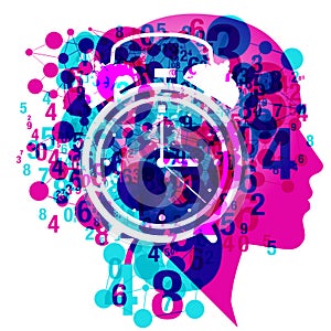 Time Pressures - Right Facing Pink Person