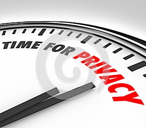 Time for Privacy Clock Protect Personal Sensitive Information Da