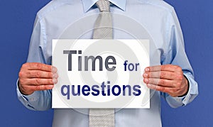 Time for questions sign