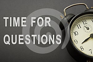 Time for questions words and old alarm clocks.