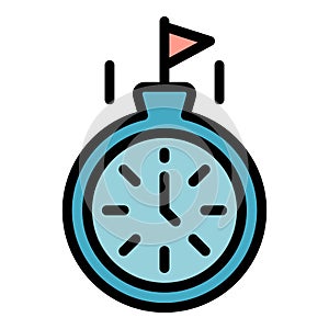Time realization icon vector flat