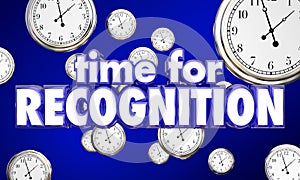 Time for Recognition Appreciation Clocks Honor