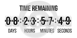 Time remaining countdown.