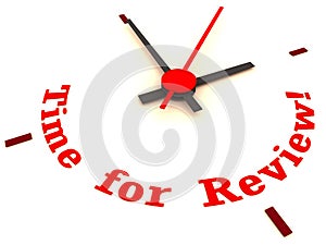 Time for review clock photo