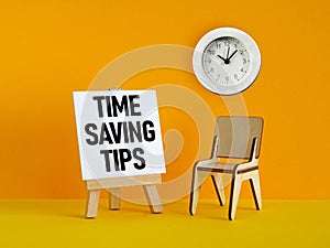 Time saving tips are shown using the text