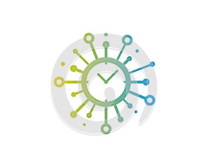 Time Share Icon Logo Design Element