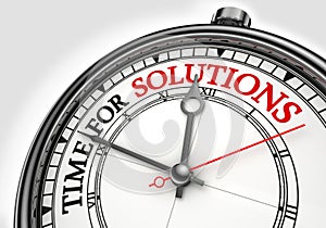 Time for solutions concept clock