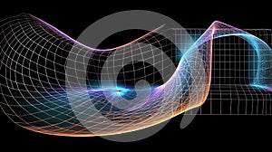 Time-Space Distortion: Abstract Visualization of Spacetime Continuum Curvature. Generative AI