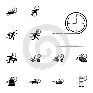 time speed clock icon. Speed icons universal set for web and mobile