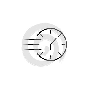 time , speed icon. Element of speed for mobile concept and web apps illustration. Thin line icon for website design and