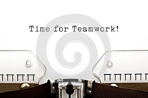 Time For Teamwork Typewriter