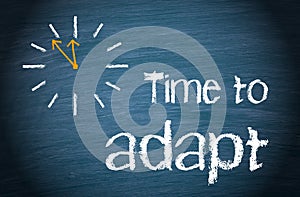 Time to adapt with clock and text