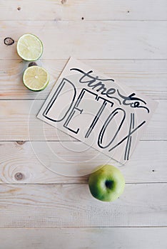 time to detox card and organic food