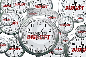 Time to Disrupt Change Reinvent Clocks Flying photo